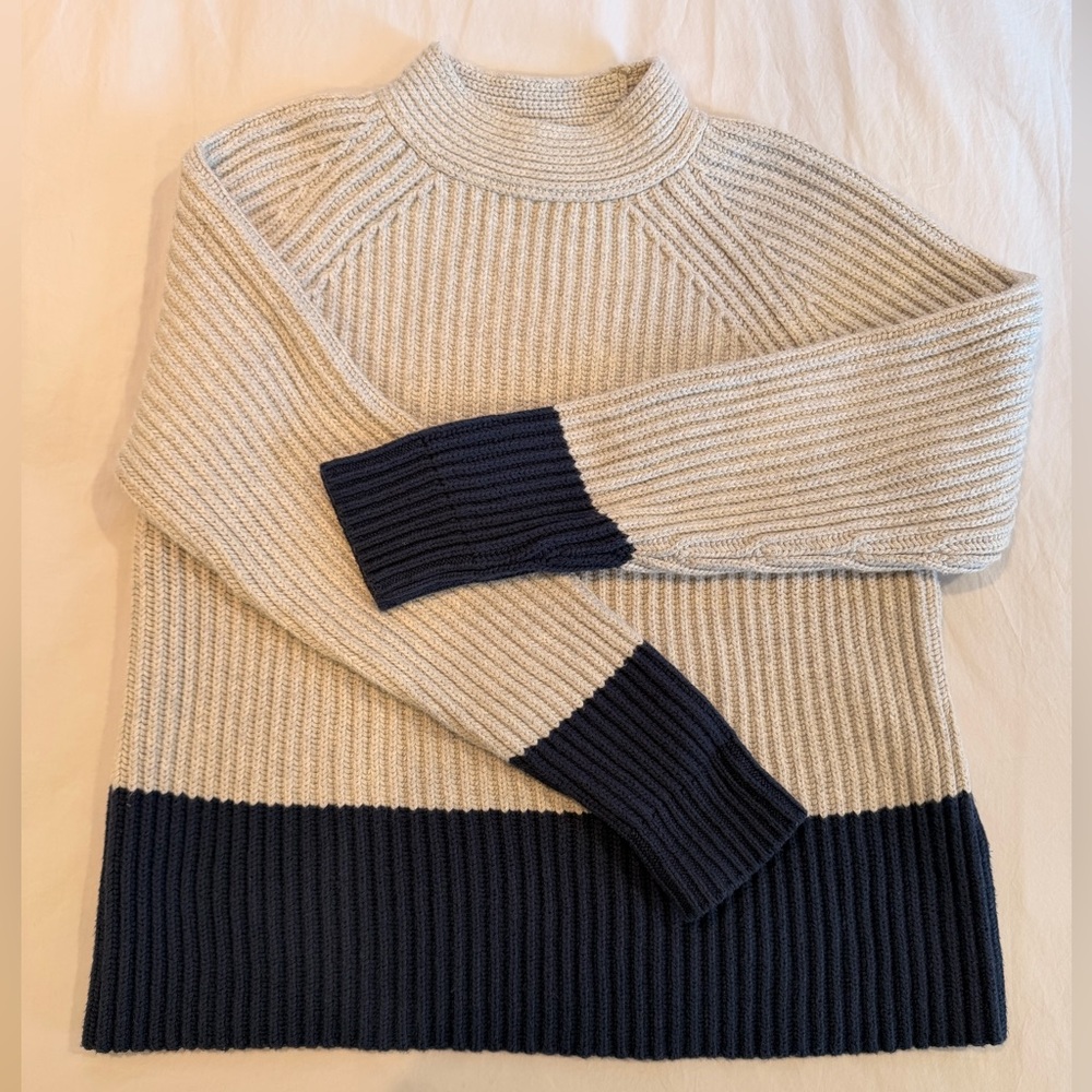 Banana Republic Cream and Navy Sweater